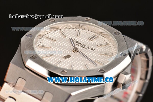 Audemars Piguet Royal Oak 41MM Asia Automatic Full Steel with Stick Markers and White Dial - Click Image to Close